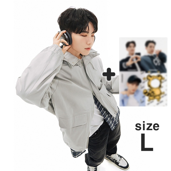 [Seventeen HOSHI Gift] CGP Washed Cotton Hooded Zip-Up [Gray][L]