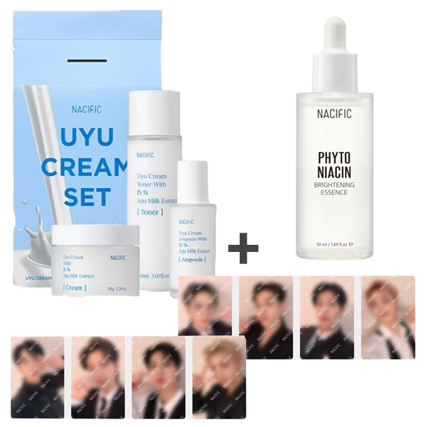 [両面トレカ8枚贈呈] Uyu Cream Line Set(Ampoule 50ml+Toner 150ml+Cream 50g)+Phyto Niacin Essense