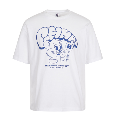 [BORNCHAMPS] Chmps Bicky Made Bubble Tee [White] 2sizes