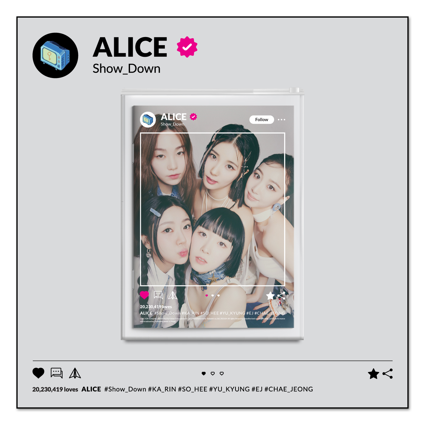 [全款 裸专 第二批(截止至4.25早7点)] ALICE - 单曲2辑 [SHOW DOWN] _Kim_SOHEE 中文首站