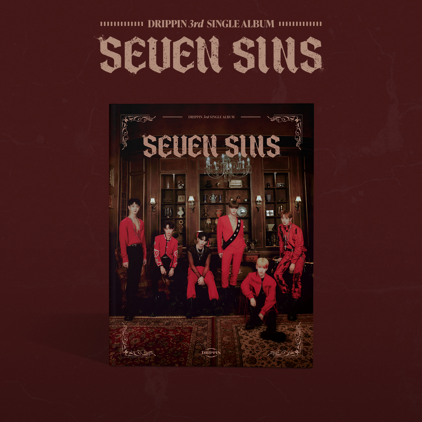 DRIPPIN - 3rd Single Album [SEVEN SINS] (Red ver.)