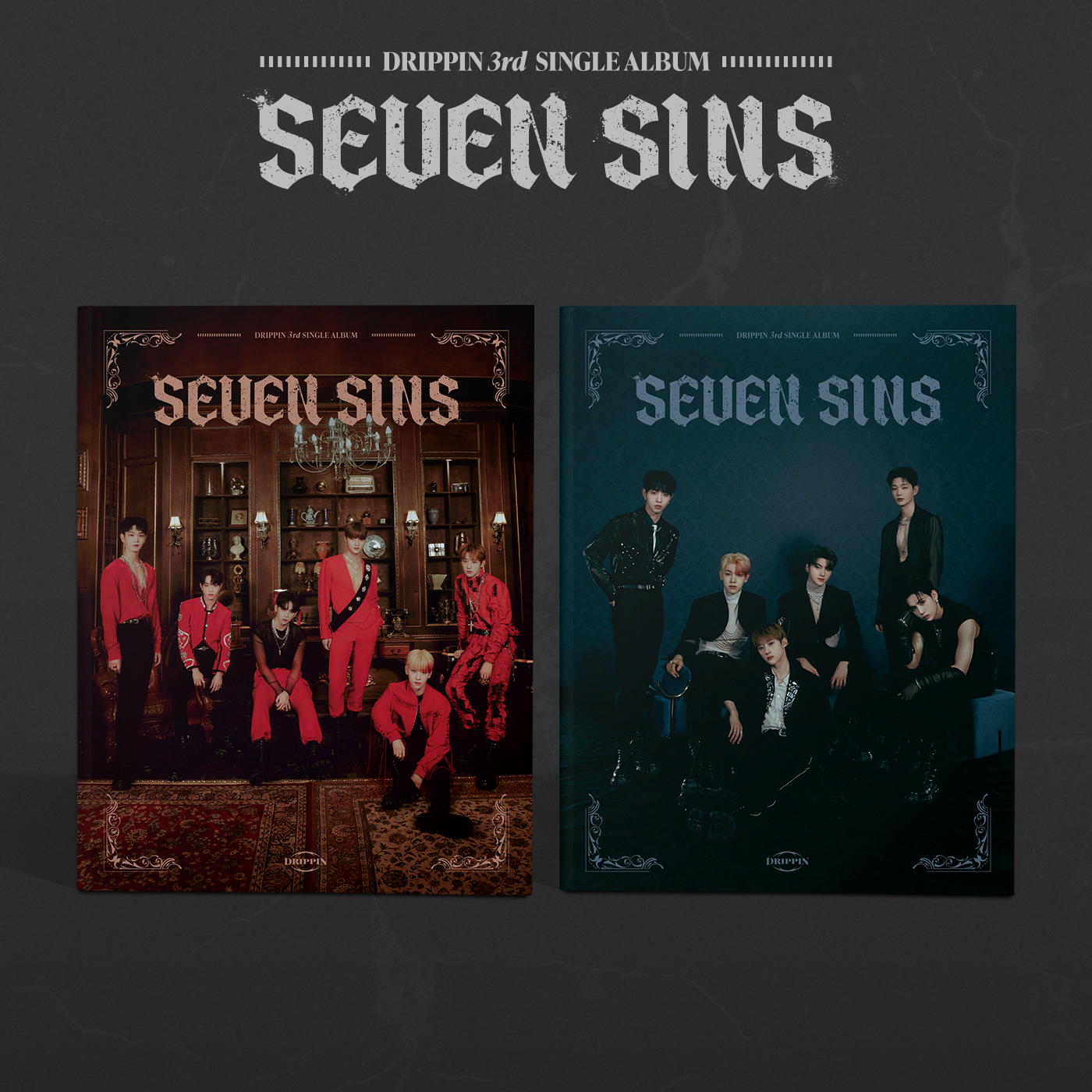 [2CD SET] DRIPPIN - 3rd Single Album [SEVEN SINS] (Red ver. + Dark ver.) 