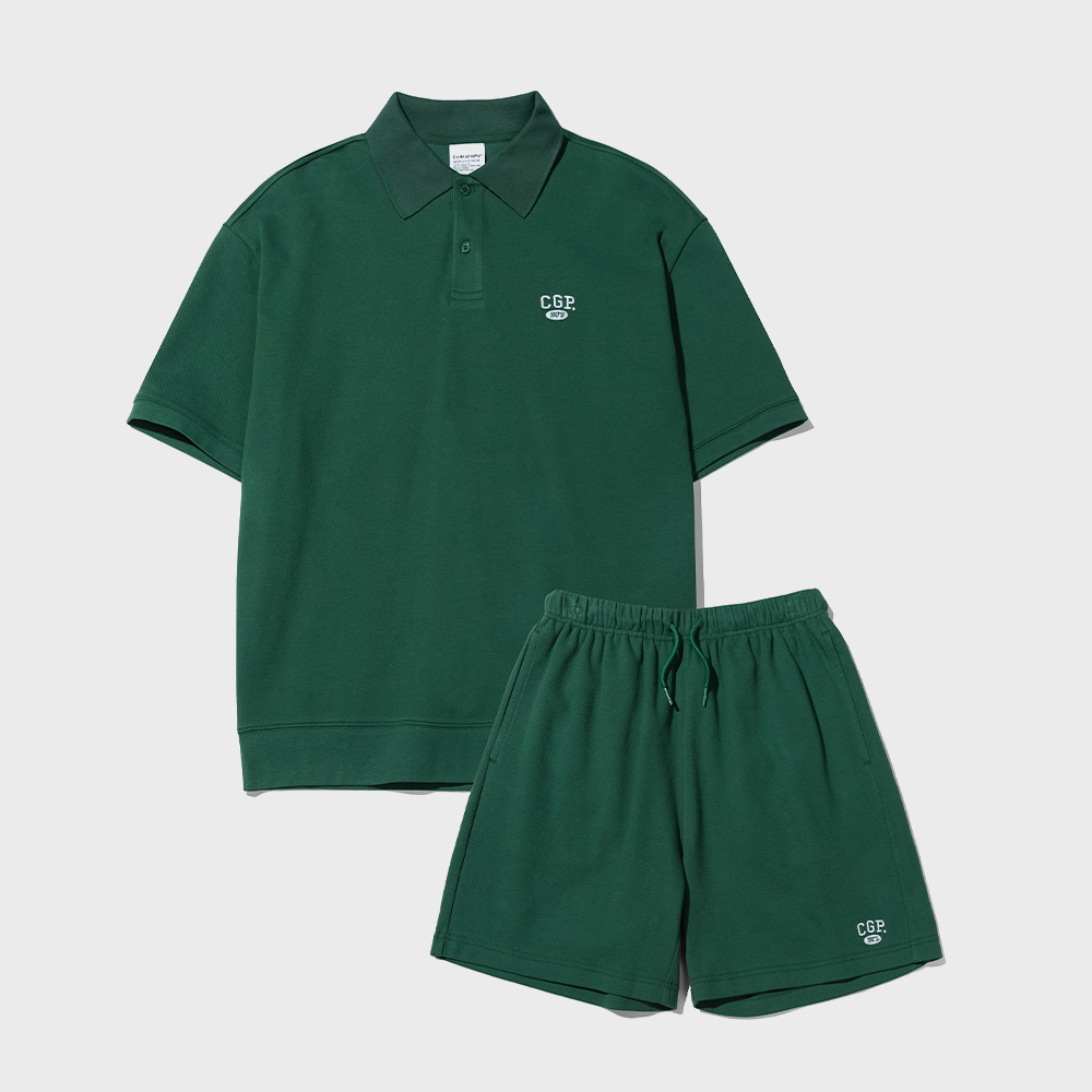 [CGP] 90'S Pique Set Up [GREEN] [S]
