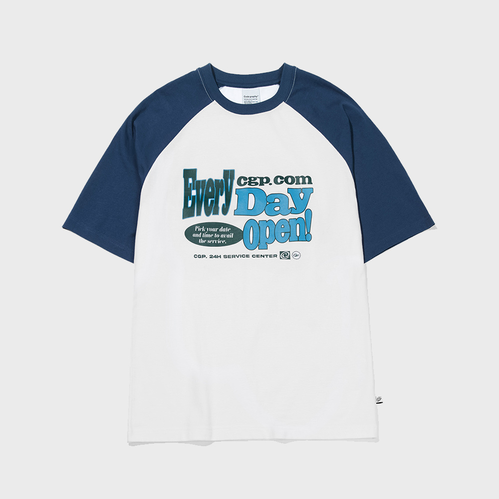 [Seventeen HOSHI Gift] Everyday Raglan Short Sleeve T-Shirt [BLUE] 3sizes