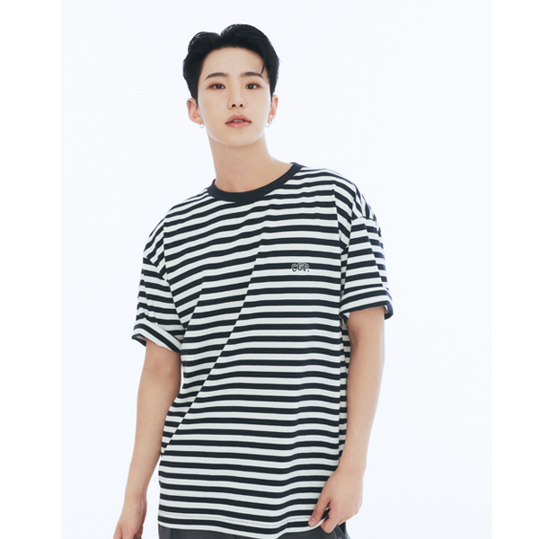 [Seventeen HOSHI Gift] Stripe Short Sleeve T-Shirt [NAVY]  3sizes