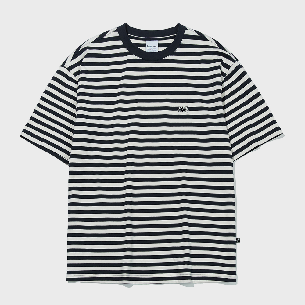 [Seventeen HOSHI Gift] Stripe Short Sleeve T-Shirt [NAVY]  3sizes