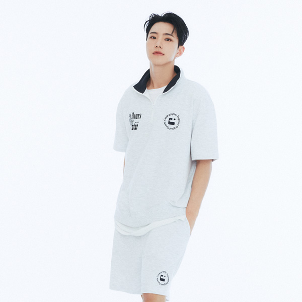 [Seventeen HOSHI Gift] Summer Training Short Sleeve Anorak Setup [M.GRAY] 3sizes