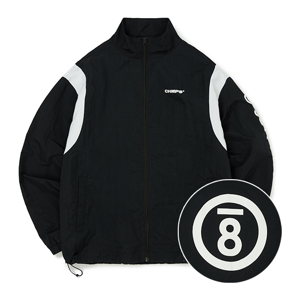 [BORNCHAMPS] CHMPS VARSITY JACKET [BLACK]