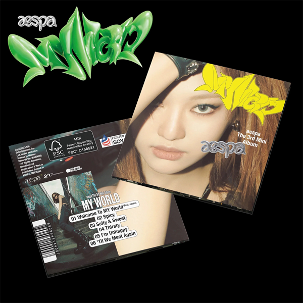 [全款 裸专] aespa - The 3rd Mini Album [MY WORLD] (Poster Ver.) (NINGNING) (U.S.A Version)_宁艺卓吧