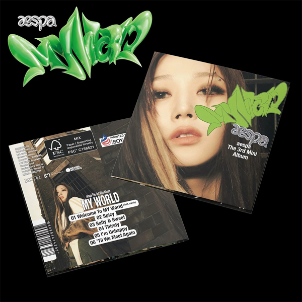 [全款 裸专] aespa - The 3rd Mini Album [MY WORLD] (Poster Ver.) (GISELLE) (U.S.A Version)_aespa的避风港