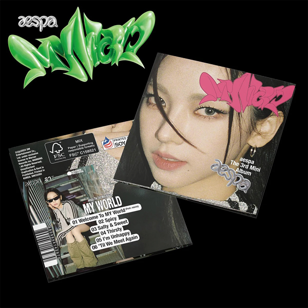 [全款 裸专] aespa - The 3rd Mini Album [MY WORLD] (Poster Ver.) (KARINA) (U.S.A Version)_柳智敏_Karina68
