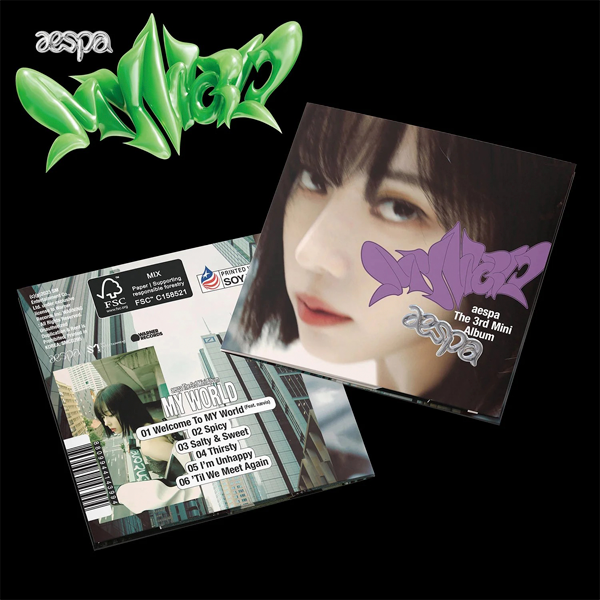 [全款 裸专] aespa - The 3rd Mini Album [MY WORLD] (Poster Ver.) (WINTER) (U.S.A Version)_aespa的避风港