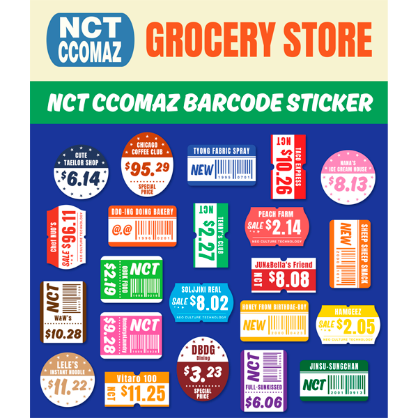 NCT - CCOMAZ BARCODE STICKER [NCT CCOMAZ GROCERY STORE MD]