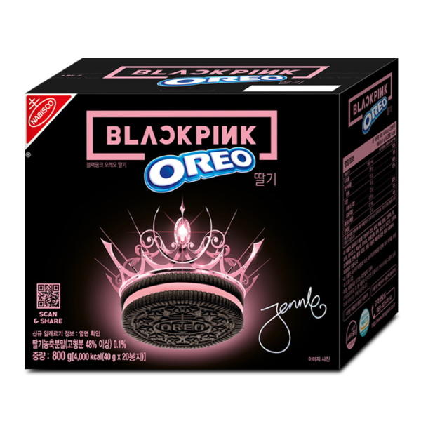 오레오 x 블랙핑크 딸기맛 블랙버전 800g*1EA