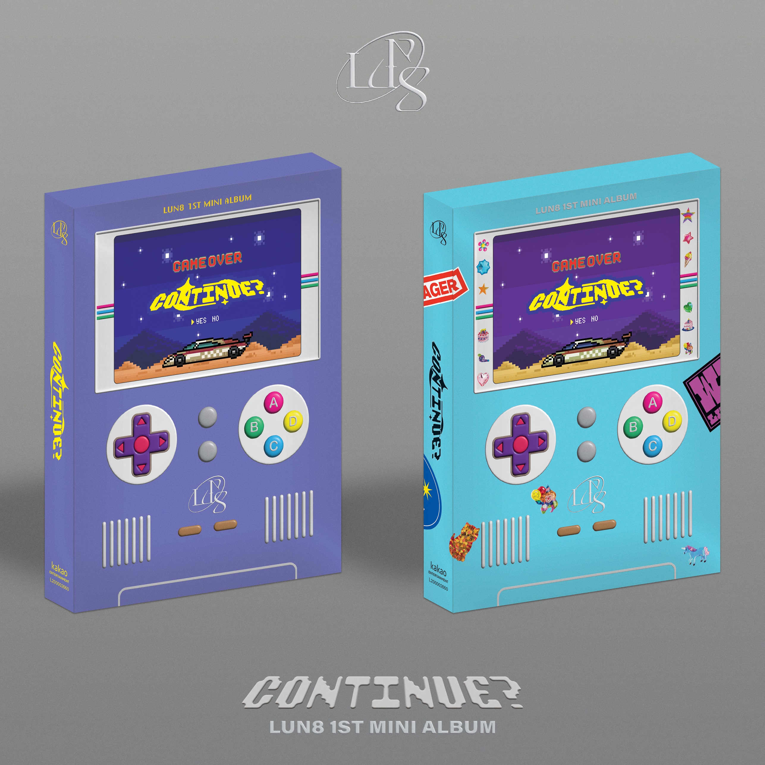 [2nd] [Video Call Sign Event] [2CD SET] LUN8 - 1st Mini Album [CONTINUE?] (I Ver. + WE Ver.)
