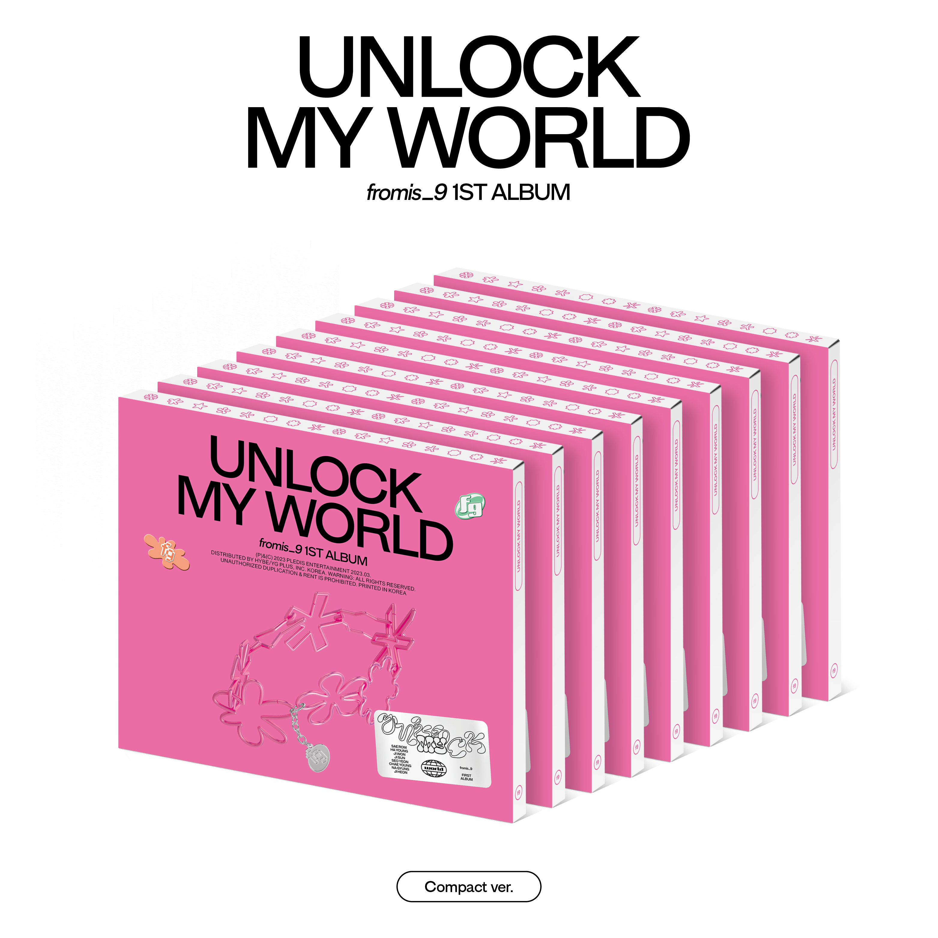 [9CD 세트상품] 프로미스나인 (fromis_9) - 1st Album [Unlock My World] (Compact ver.)