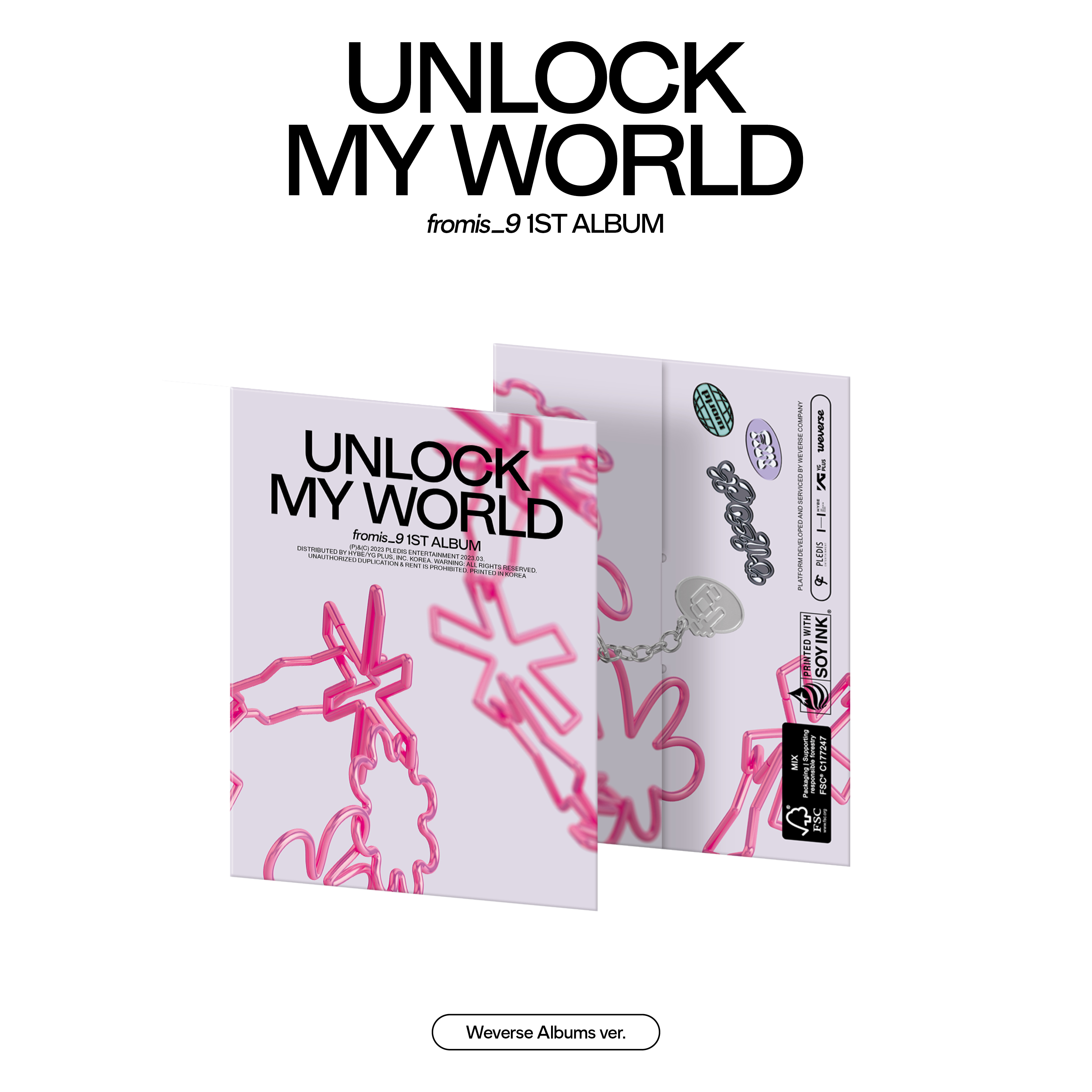 프로미스나인 (fromis_9) - 1st Album [Unlock My World] (Weverse Albums ver.) (랜덤버전)
