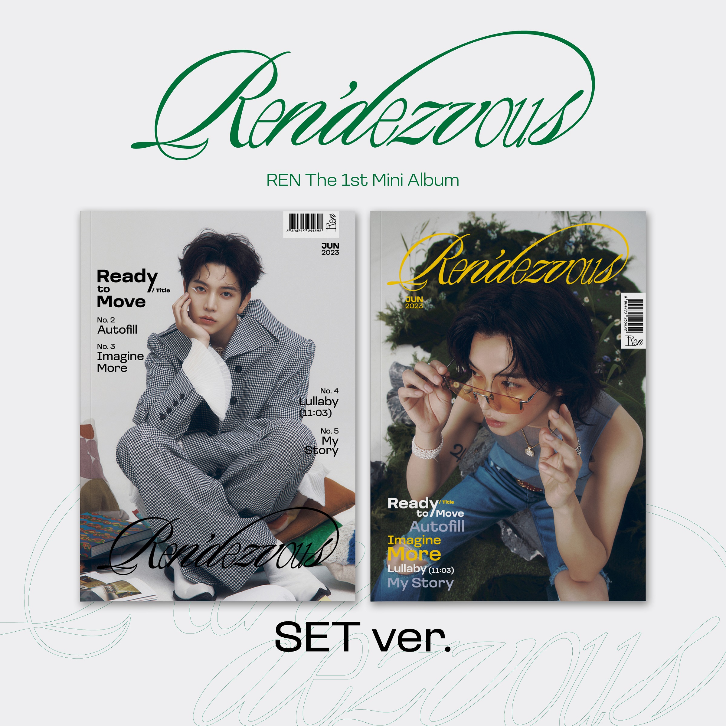 [2CD 套装] REN - 迷你1辑 [Ren'dezvous] (Photobook) (SEASON Ver. + SEED Ver.)