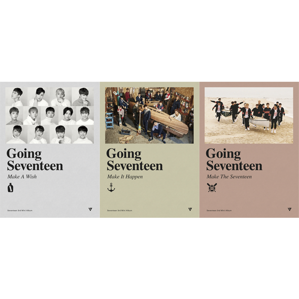 [3CD SET] SEVENTEEN - 3rd Mini Album [Going Seventeen] (Make A Wish Ver. + Make It Happen Ver. + Make The Seventeen Ver.)
