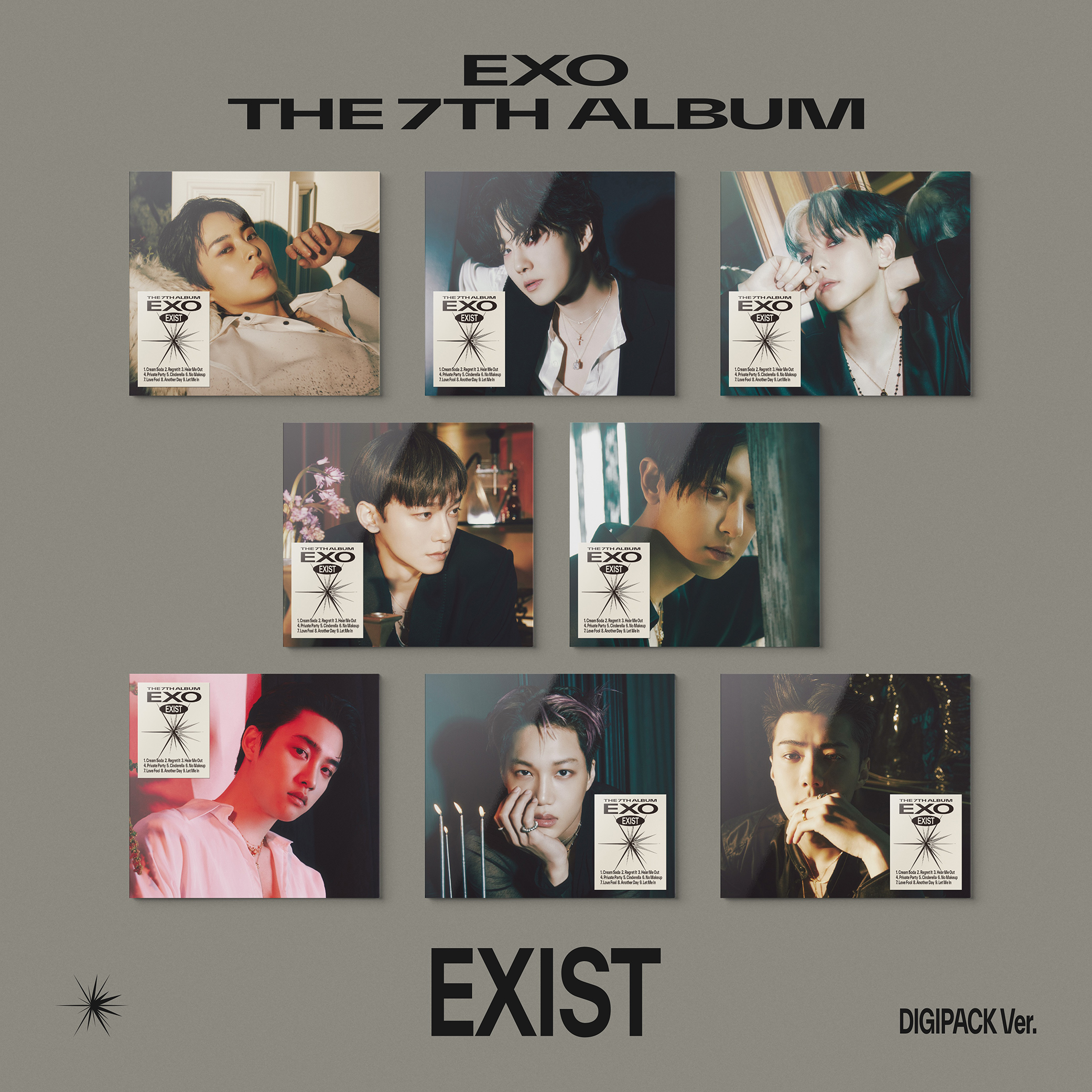 [全款 裸专] [8CD 套装] EXO - 正规7辑 [EXIST] (Digipack Ver.)_ForeverPromise_EXO应援团站