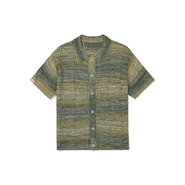 [全款] [BORNCHAMPS] AB6 gradient see-through knitwear [CAMO]