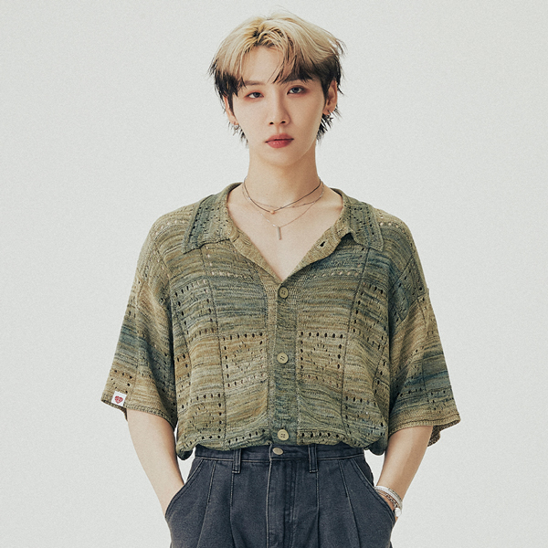 [BORNCHAMPS] AB6 gradient see-through knitwear [CAMO] [1]