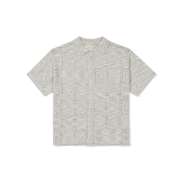 [AB6IX 贈り物 + ABBI PIN BADGE] AB6 gradient see-through knitwear [BEIGE] [1]