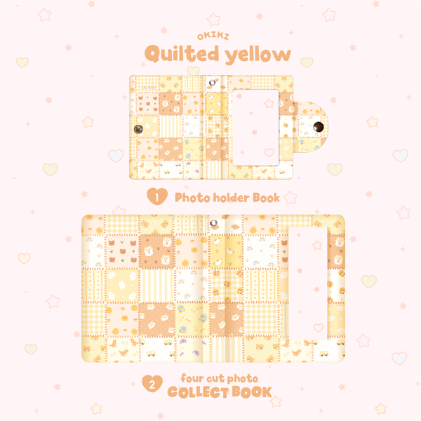 [OKIKI] 4cut photo collectbook_quilted yellow