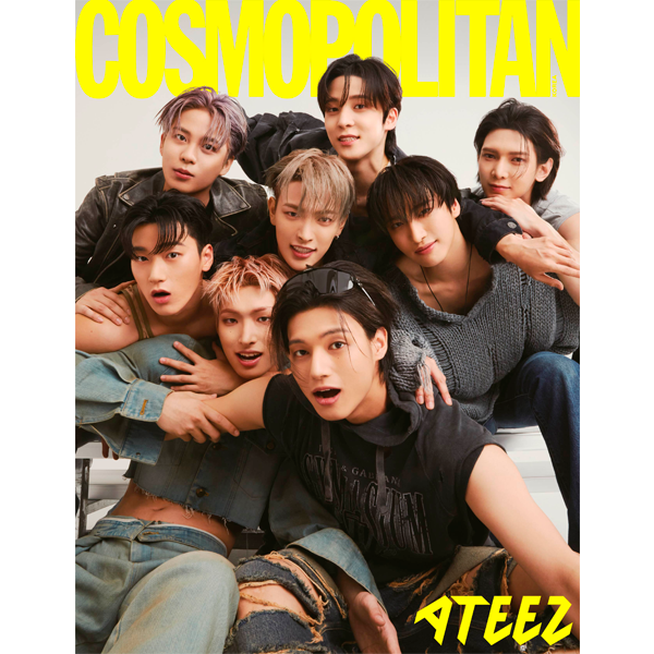 [잡지][2023-08] COSMOPOLITAN 코스모폴리탄 : 08월 A형 (표지 : 에이티즈 / 내지 : 에이티즈 30p, 뉴진스 해린 9p, 오마이걸 10p, 스테이씨 8p, 브브걸 8p)