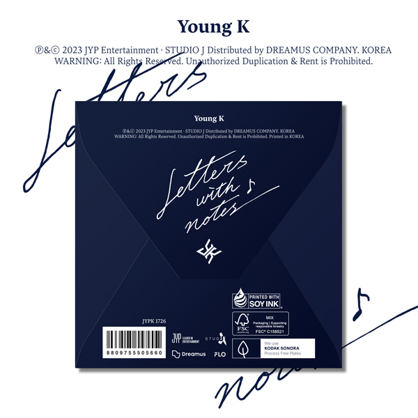 [全款 裸专] Young K - [Letters with notes] (Digipack Ver.) _YoungK_Burger姜永晛家汉堡店