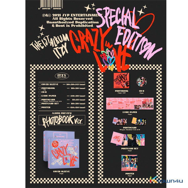 ktown4u.com : fanclub item_[全款] ITZY - 正规1辑 [CRAZY IN