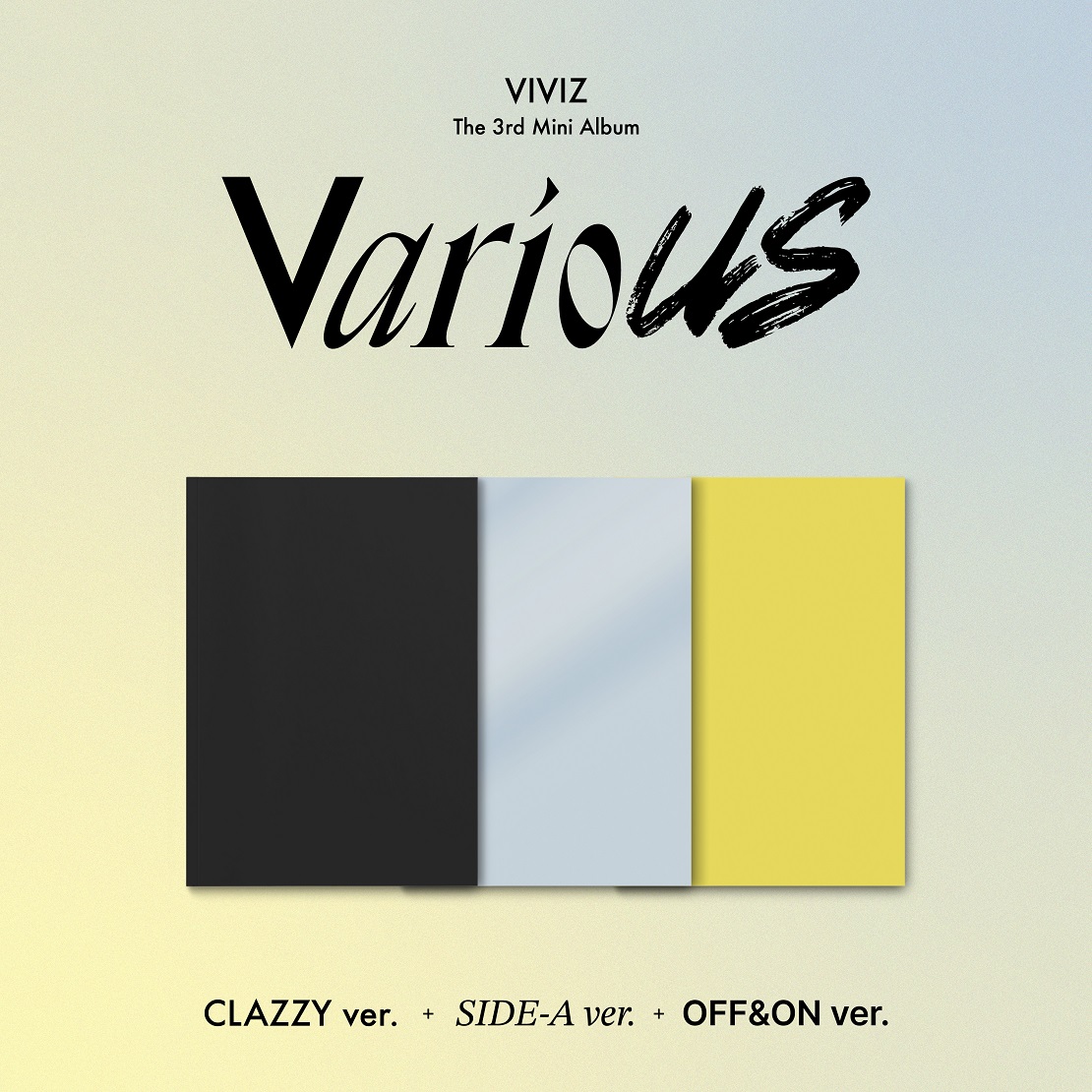 [全款 第二批（截止至2.6早7点） 裸专] [3CD 套装] VIVIZ - 迷你3辑 [VarioUS] (Photobook) (CLAZZY Ver. + SIDE-A Ver. + OFF&ON Ver.)_金艺源中文应援站