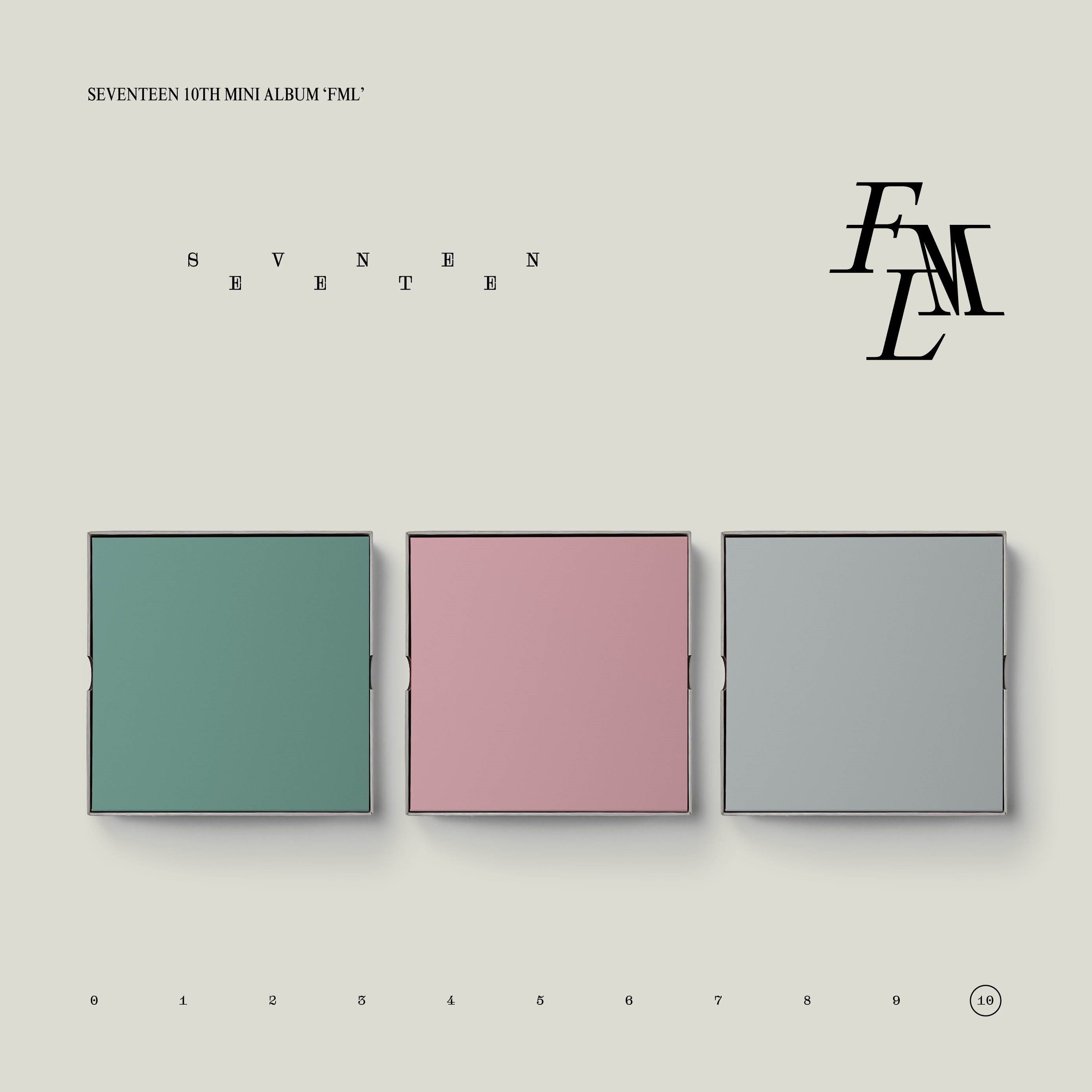 [全款 每套补15r 限量200套 补贴专] [Ktown4u Special Gift] [3CD SET] SEVENTEEN - 10th Mini Album [FML]_尹净汉的护花小分队