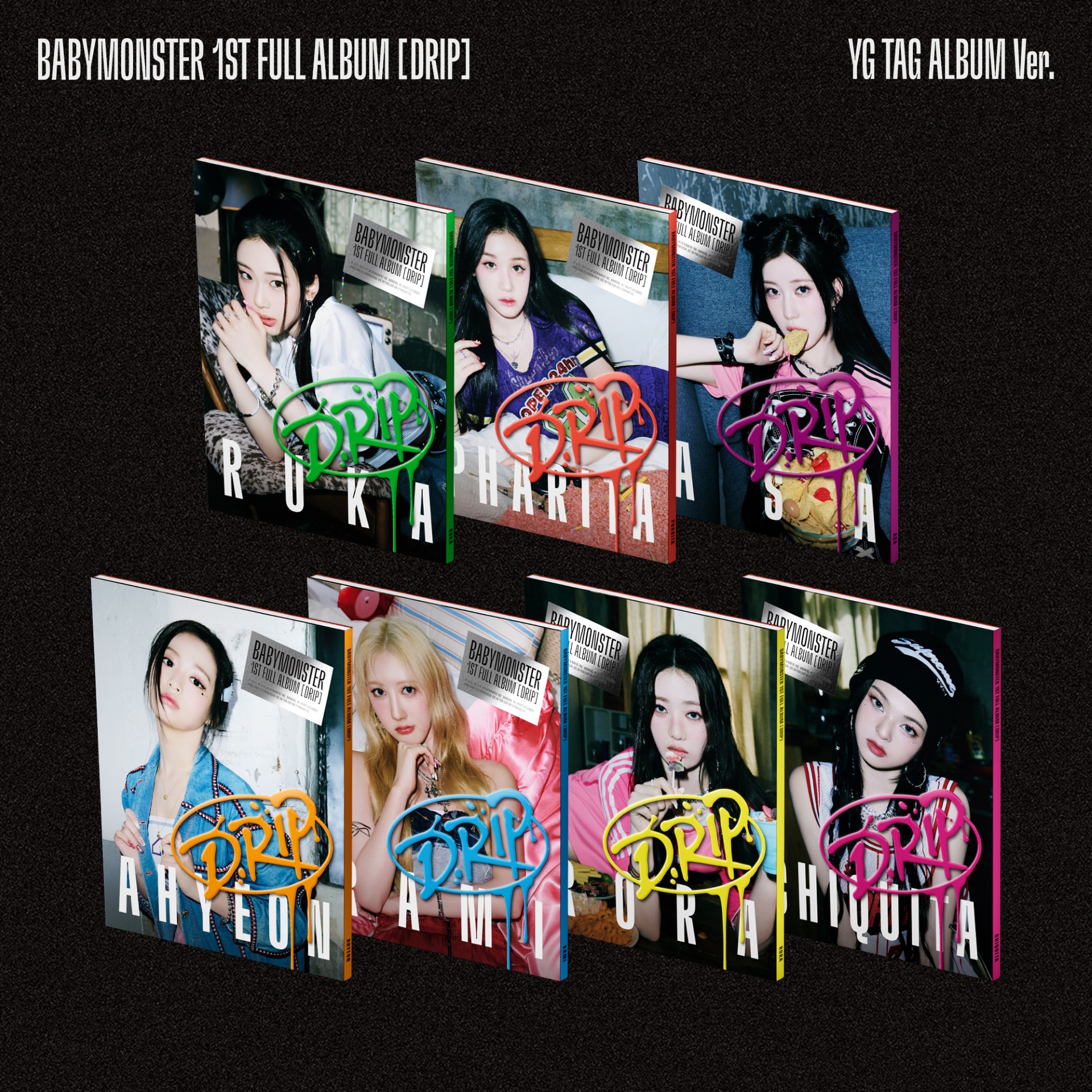 [拆卡专 第二批] [Online Lucky Draw Event] (RAMI Ver.) BABYMONSTER - 正规1辑 [DRIP] (YG TAG ALBUM Ver.)_BABYMONSTER_怪兽游乐园