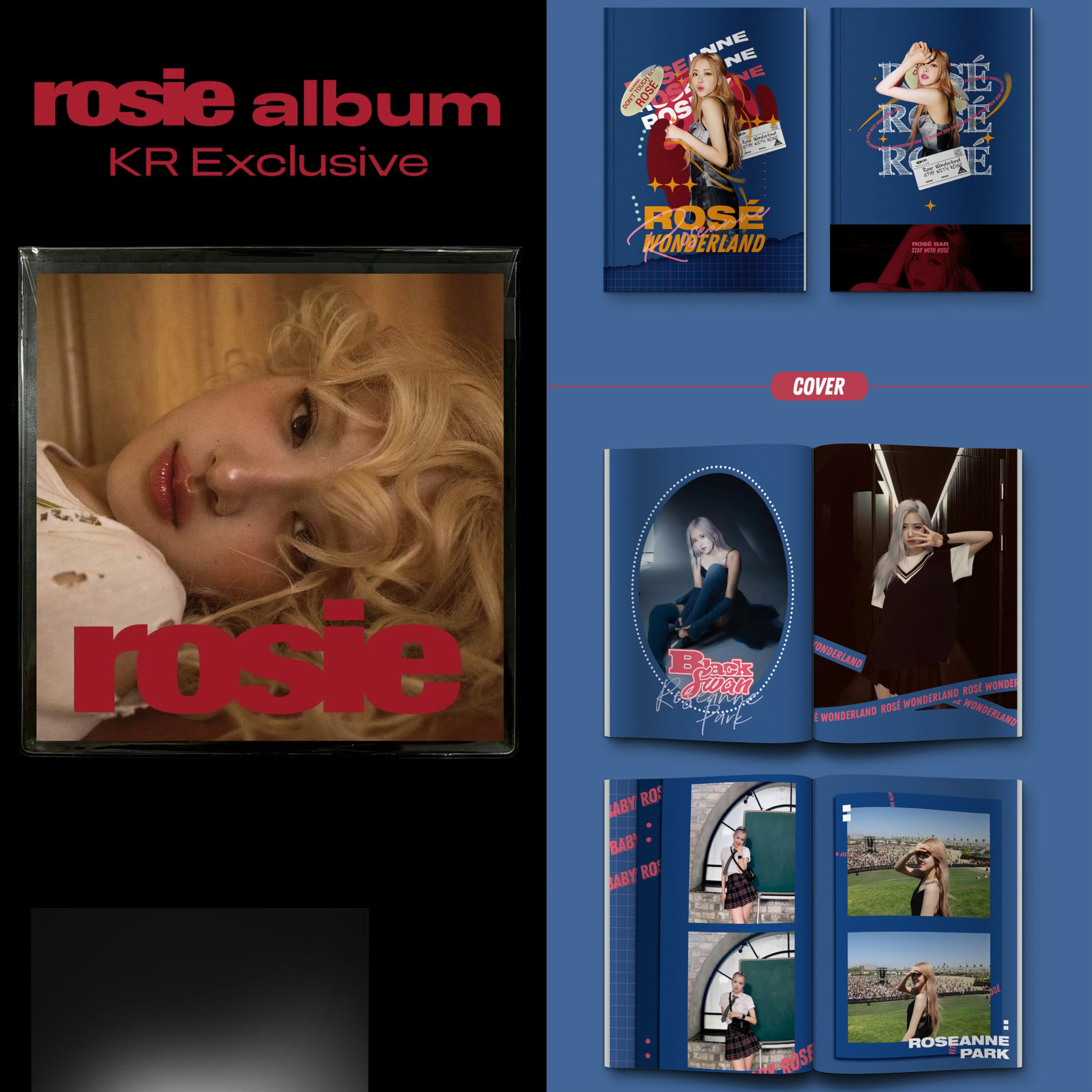 [全款 特典专 买专辑送PB] [Ktown4u特典赠送] ROSÉ - first studio album 'rosie' (KR Exclusive Ver.)__ _朴彩英_ROSEPARK