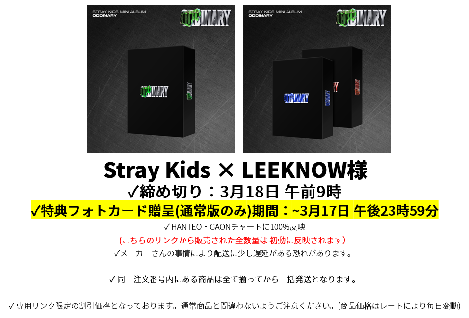 Stray Kids × LEEKNOW 様