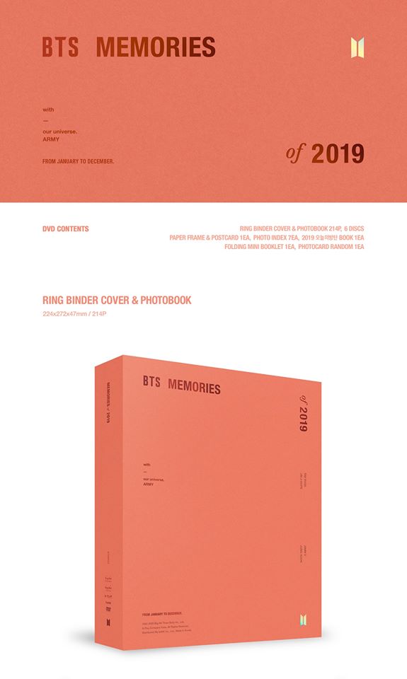BTS MEMORIES OF 2019 DVD 韓版