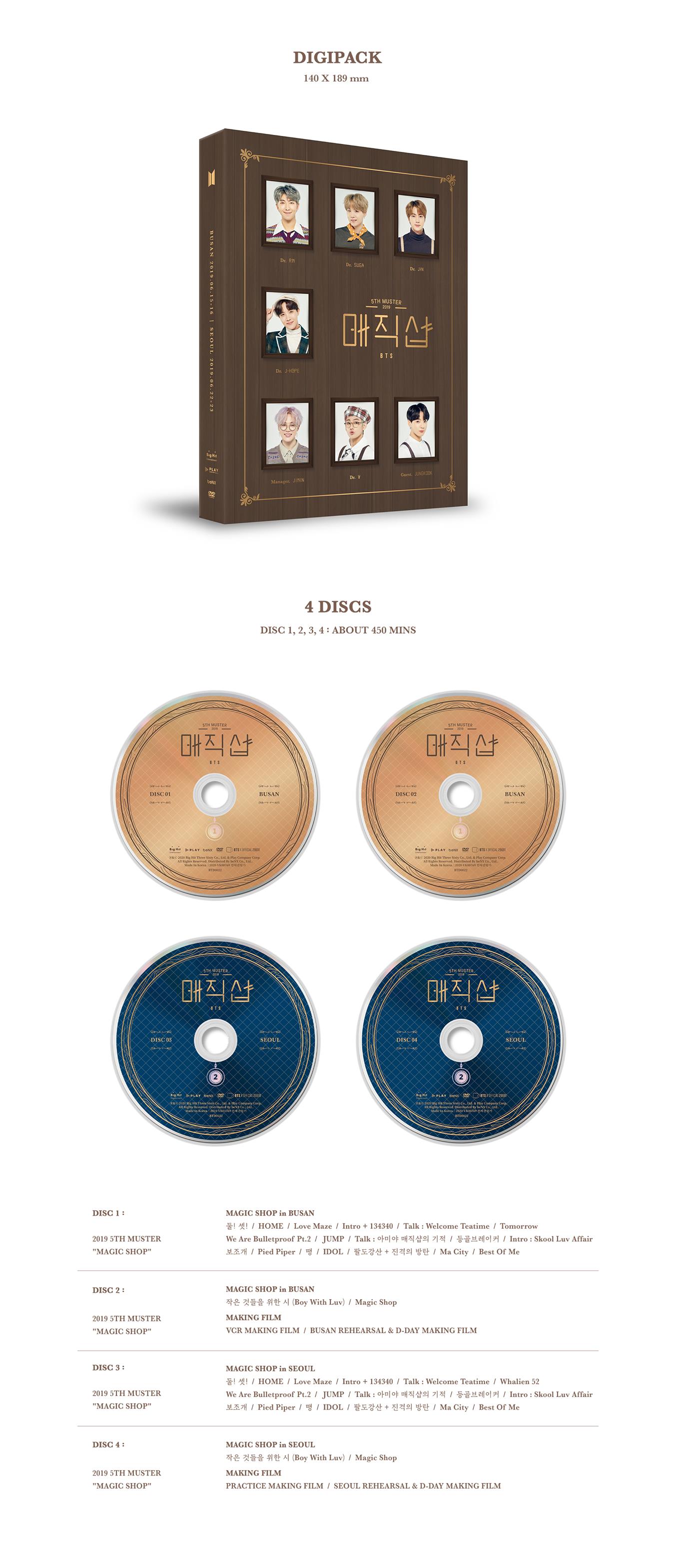 ktown4u.com : [DVD] BTS - BTS 5th MUSTER [MAGIC SHOP] DVD