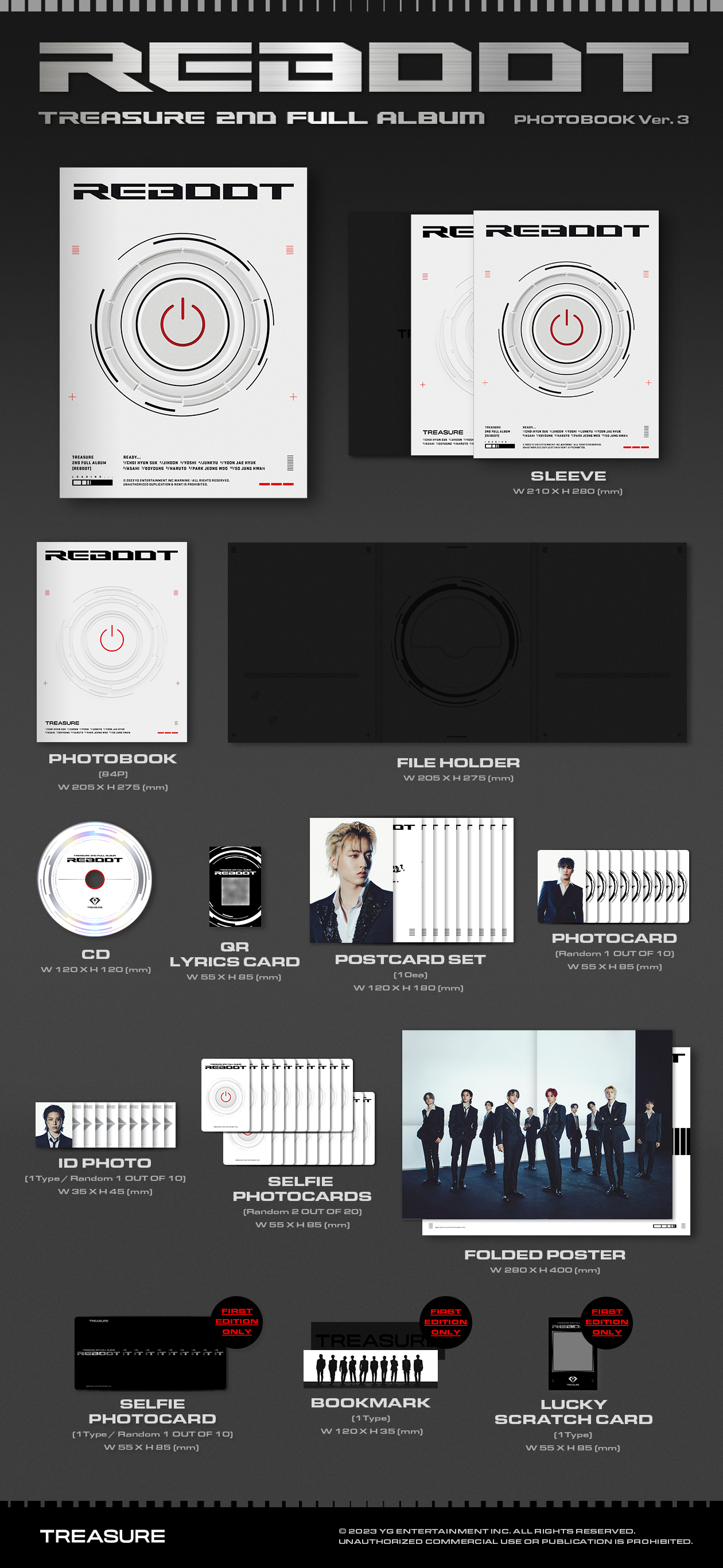 ktown4u.com : [3CD SET] TREASURE - 2ND FULL ALBUM [REBOOT 