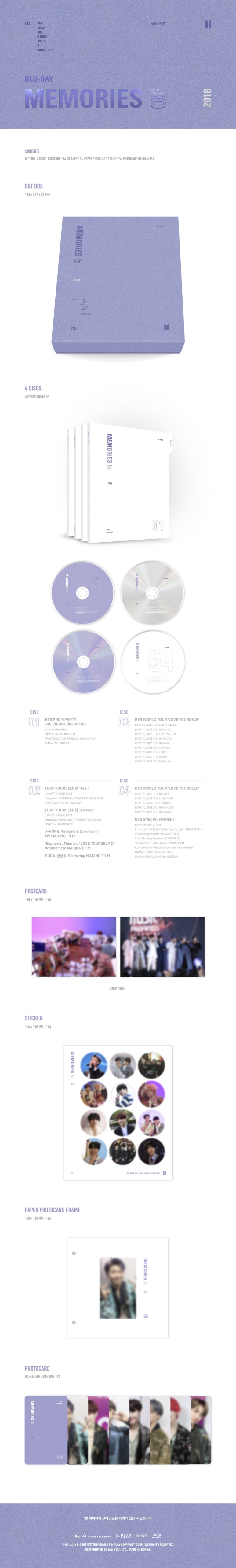 ktown4u.com : [Blu-Ray] BTS - BTS MEMORIES OF 2018 Blu-Ray *Pre