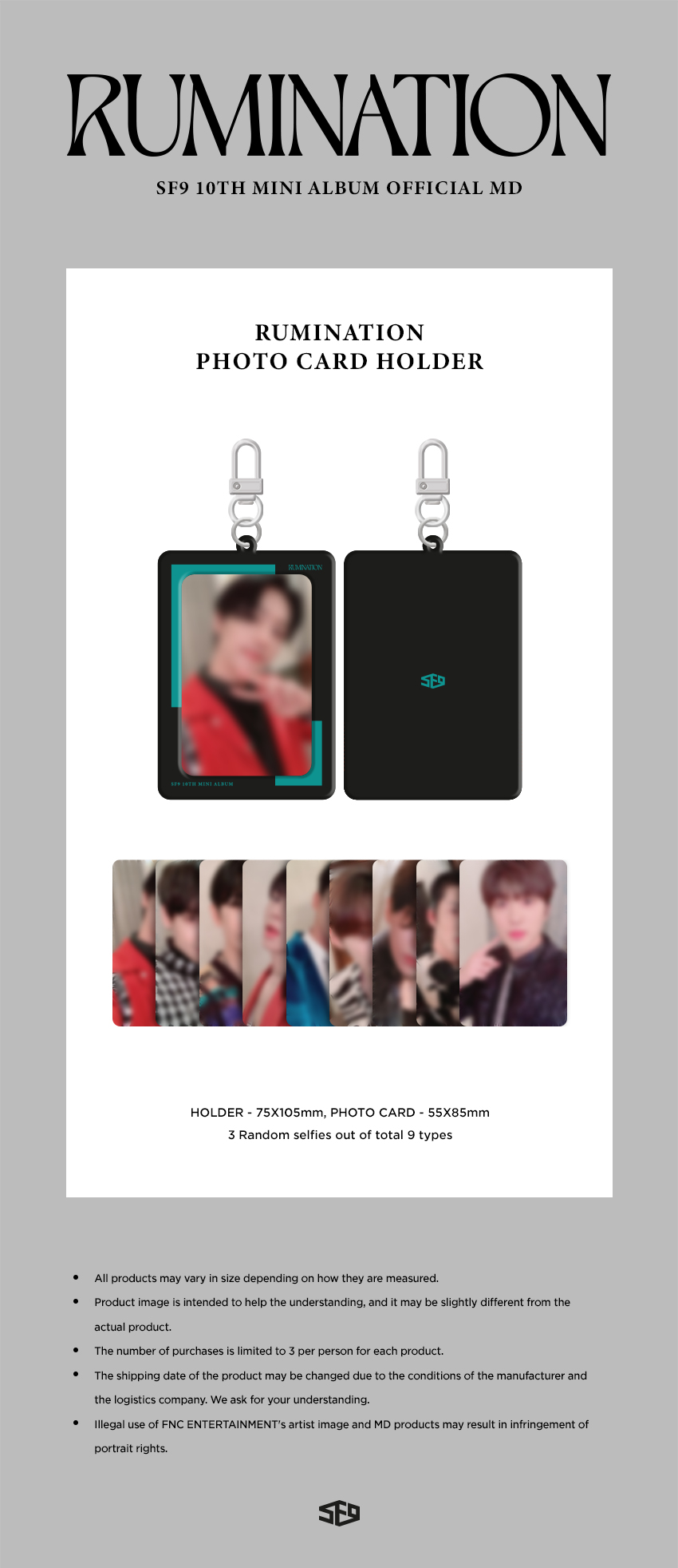 ktown4u.com : SF9 - PHOTO CARD HOLDER (Selfies Random 3p out of 9p)